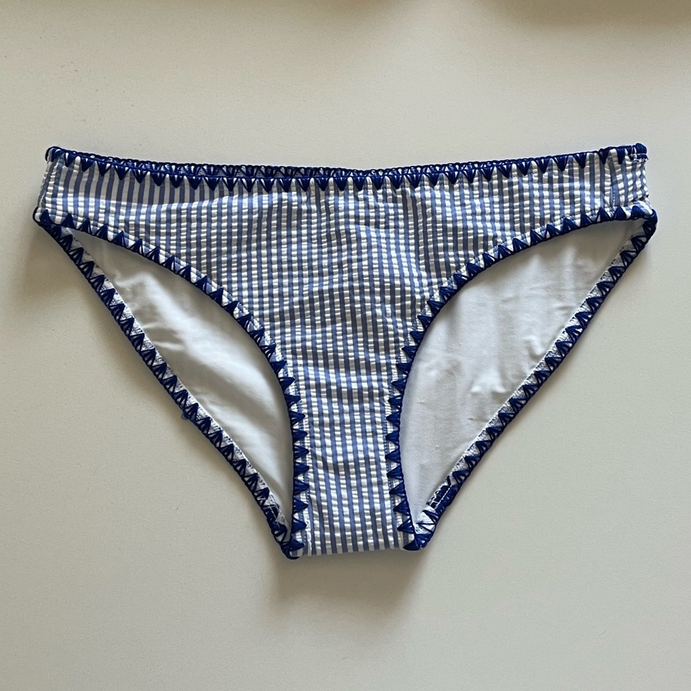 {Vineyard Vines} Brand New Coverstitch Seersucker Classic Bikini Bottoms